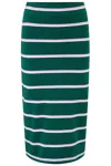 Sugarhill Brighton Women's Pink / Green / White Saskia Jersey Skirt, Green, Colour Pop Stripe In Green