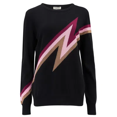 Sugarhill Brighton Women's Pink / Purple Astrid Jumper Zap Berry Lightning In Pink/purple