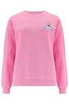 Sugarhill Brighton Women's Pink / Purple Noah Sweatshirt Pink, Shark Embroidery In Pink/purple