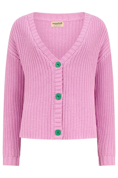 Sugarhill Brighton Women's Raya Cardigan, Mauve Pink