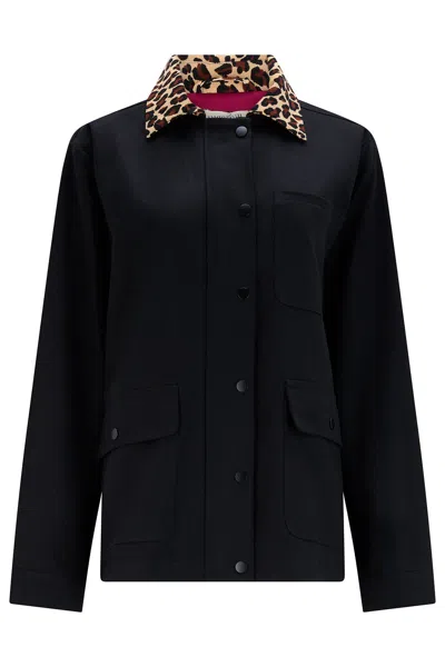 Sugarhill Brighton Women's Raye Barn Jacket Black Leopard