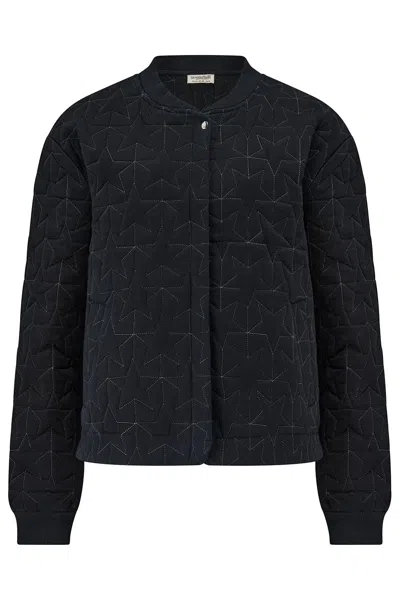 Sugarhill Brighton Women's Reagan Quilted Jacket Black, Star Quilt In Gray