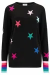 Sugarhill Brighton Women's Rita Sweater Black Multi, Stars & Stripes In Black