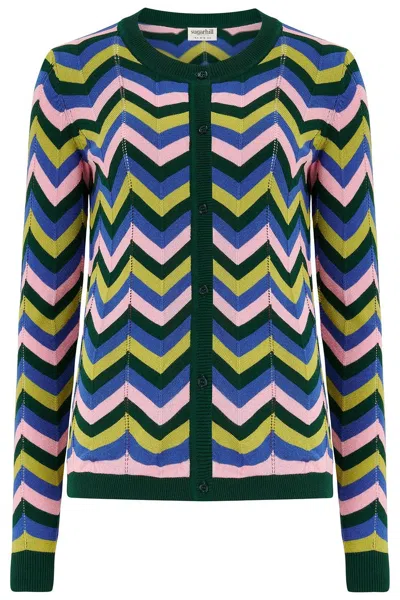 Sugarhill Brighton Women's Rochelle Cardigan Multi, Ocean Chevron