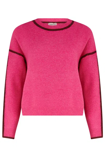 Sugarhill Brighton Women's Rozalia Jumper Pink Burgundy