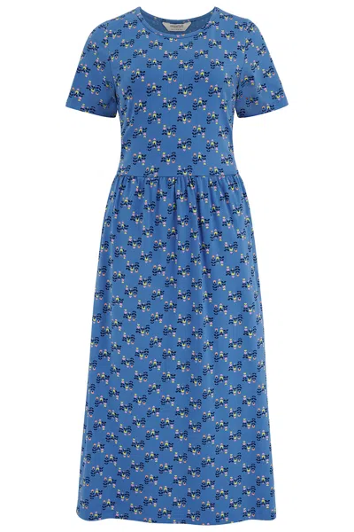 Sugarhill Brighton Women's Sofia Jersey Midi Dress Blue, Folklore Twist