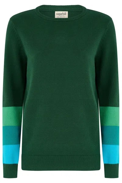 Sugarhill Brighton Women's Stacey Sweater Green Stripe