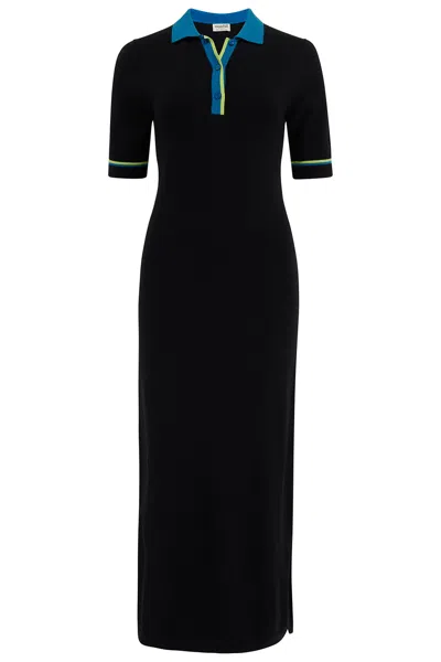 Sugarhill Brighton Women's Tanya Knit Midi Dress Black, Contrast Tipping