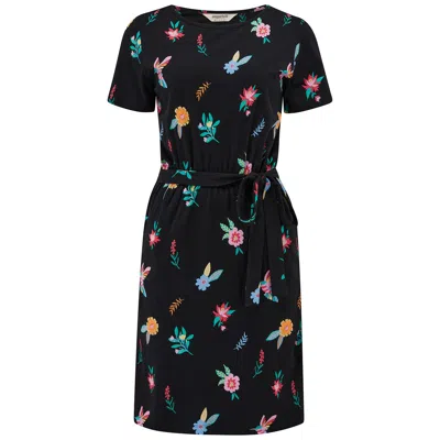 Sugarhill Brighton Women's Terri Jersey Mini Dress Black, Multi, Hummingbird Garden