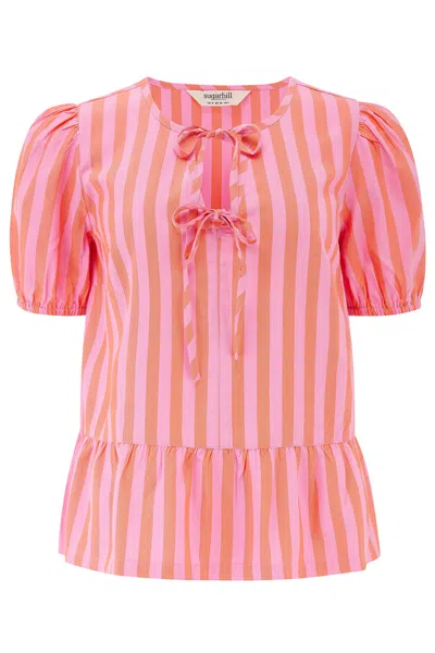 Sugarhill Brighton Women's Thora Top Pink, Tropical Crush Stripe