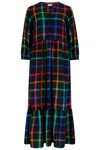 Sugarhill Brighton Uri Midi Smock Dress In Black
