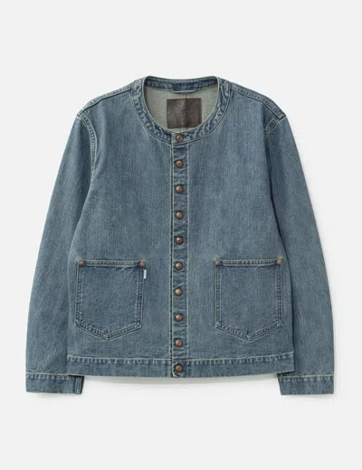 Sugarhill Faded Button Dneim Jacket In Blue