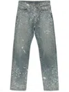 Sugarhill Paint-splatter Jeans In Blue