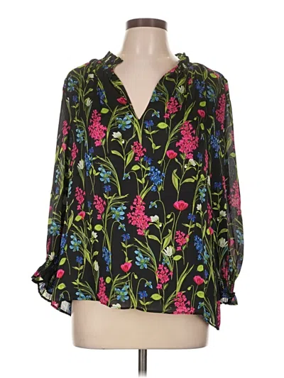 Sugarlips 3/4 Sleeve Blouse In Black