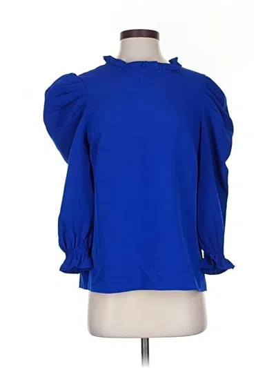 Pre-owned Sugarlips 3/4 Sleeve Blouse In Blue