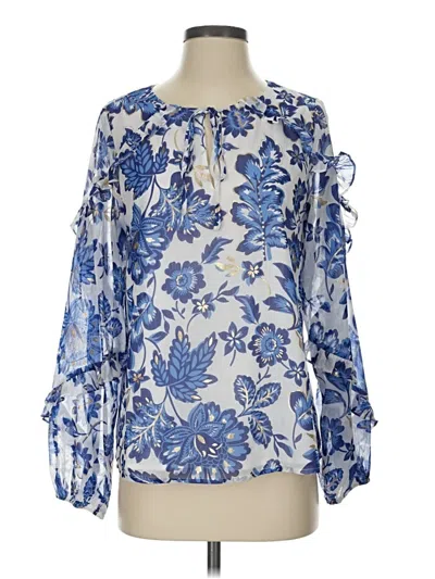 Pre-owned Sugarlips 3/4 Sleeve Blouse In Blue