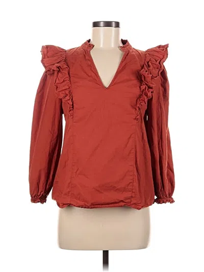 Pre-owned Sugarlips 3/4 Sleeve Blouse In Red