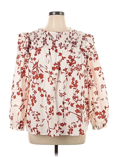 Pre-owned Sugarlips 3/4 Sleeve Blouse In White