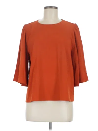 Pre-owned Sugarlips 3/4 Sleeve Top Orange Boatneck Tops
