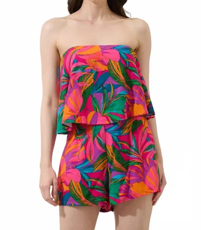 Sugarlips Adelaide Romper In Pink-green-orange-multi