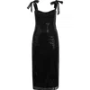 Sugarlips Adelisa Sequin Tie Strap Midi Dress In Black