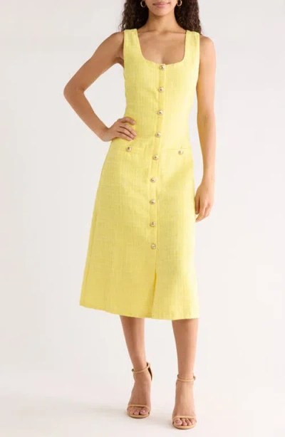 Sugarlips Adriella Sleeveless Tweed Dress In Pink