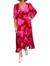 Sugarlips Afterglow Maxi Dress In Red/pink In Multi