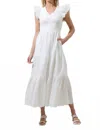 Sugarlips Aleah Sunfire Tiered Midi Dress In White In White