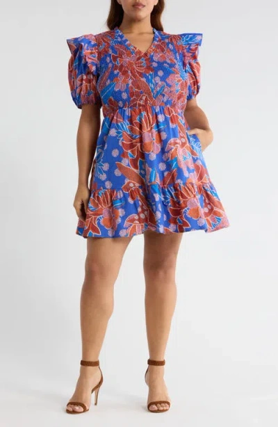 Sugarlips Amazonia Leones Smocked Dress In Multi