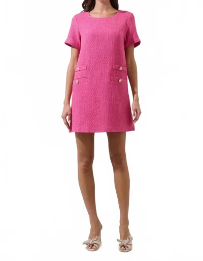 Sugarlips Amélie Tweed Mini Dress In Fuchsia In Pink