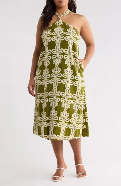Sugarlips Amory Sleeveless Midi Dress In Green