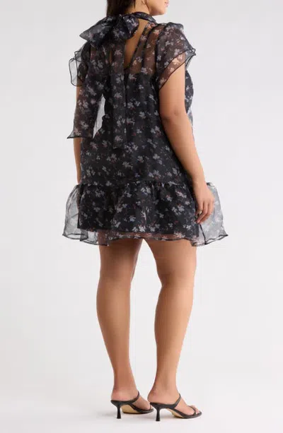 Sugarlips Andrea Organza Minidress In Multi