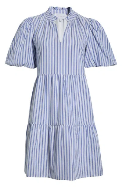 Sugarlips Audry Stripe Jacey Babydoll Minidress In Blue