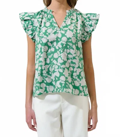 Sugarlips Baxley Top In Green In Multi