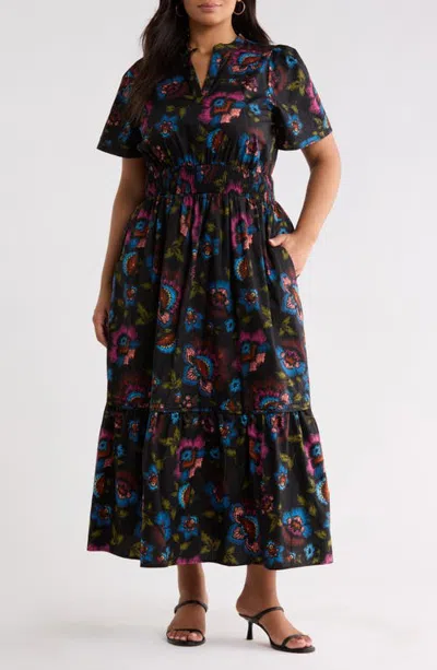 Sugarlips Belraj Poplin Maxi Dress In Multi