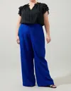 Sugarlips Belted Wide Leg Trousers In Royal Blue
