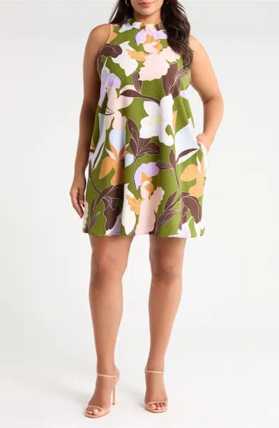 Sugarlips Benson Trapeze Minidress In Multi