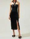 Sugarlips Beyond Classy Halter Midi Dress In Black In Black