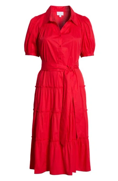 Sugarlips Blate Short Sleeve Shirtdress In Red