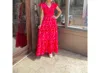 Sugarlips Blevin Ikat Smocked Tiered Maxi Dress In Pink