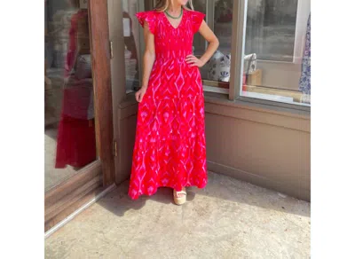 SUGARLIPS BLEVIN MAXI DRESS IN RED PINK COMBO