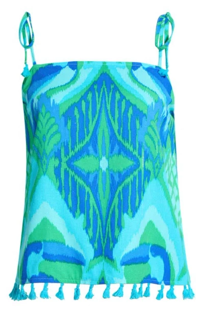 Sugarlips Blissy Tropical Yari Tie Strap Tank In Multi