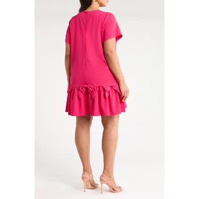 Sugarlips Bow Drop Waist Ruffle Shift Dress In Multi