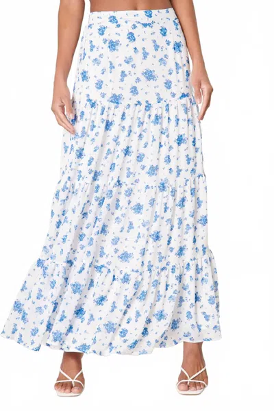 Sugarlips Brandi Maxi Skirt In Blue/white In Multi