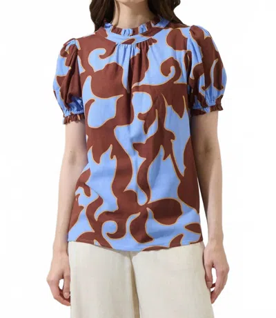 Sugarlips Briley Top In Brown/blue