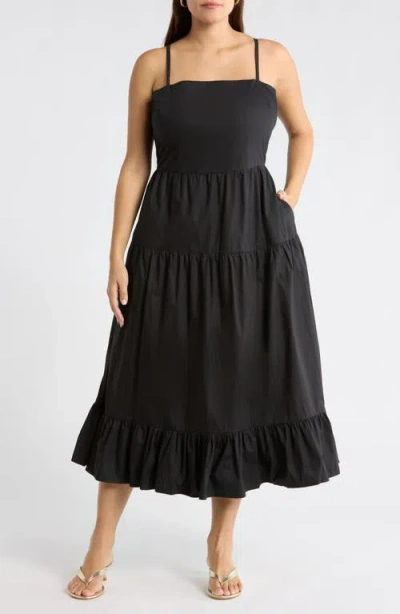 Sugarlips Brynley Cami Midi Sundress In Black