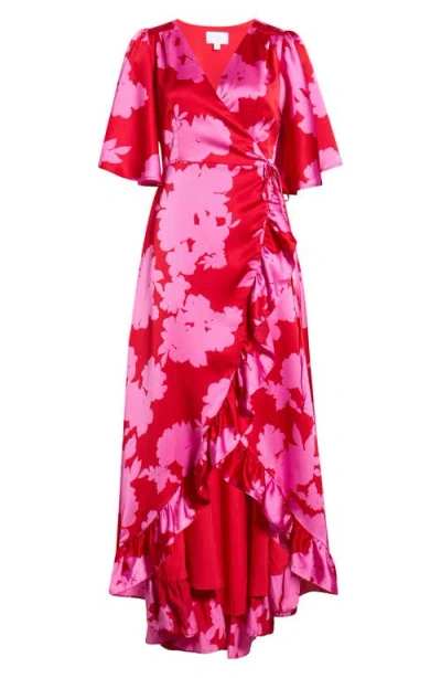 Sugarlips Burning Love Abelia High Low Maxi Dress In Multi
