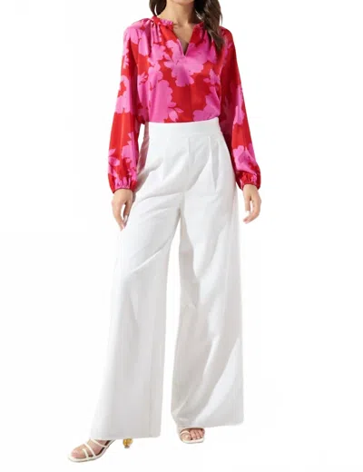 Sugarlips Burning Love Top In Cherry Pink In Multi