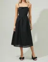 Sugarlips Cary Chest Bow Midi Dress In Black In Black
