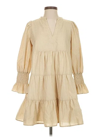 Pre-owned Sugarlips Casual Dress In Tan
